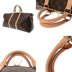 Louis Vuitton Keepall Monogram Bandouliere brown Boston bag canvas